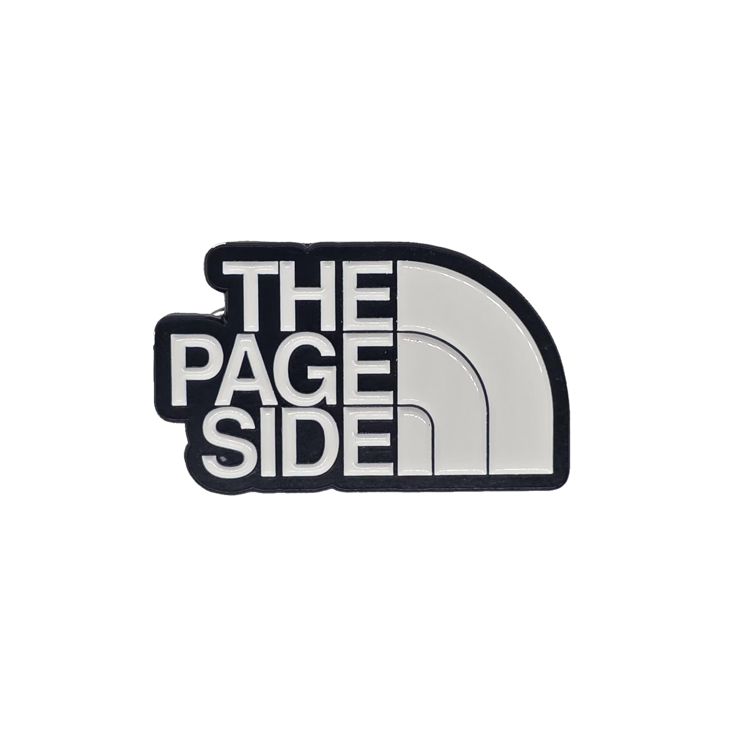 The Page Side Enamel Pin - 1.5" Soft Enamel Black Metal