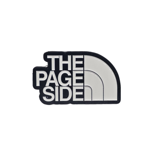 The Page Side Enamel Pin - 1.5" Soft Enamel Black Metal