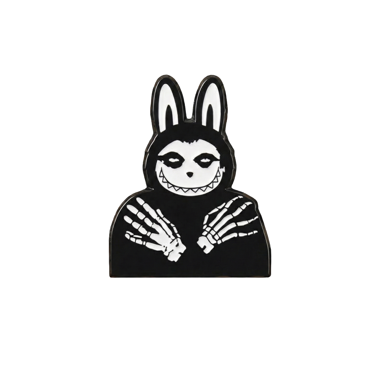 Labubu x Misfits Mashup Enamel Pin - Limited Edition Numbered Badge | Pop Mart Punk Rock